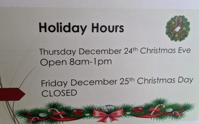 Our Office will Close at 1pm Today & will be Closed Tomorrow